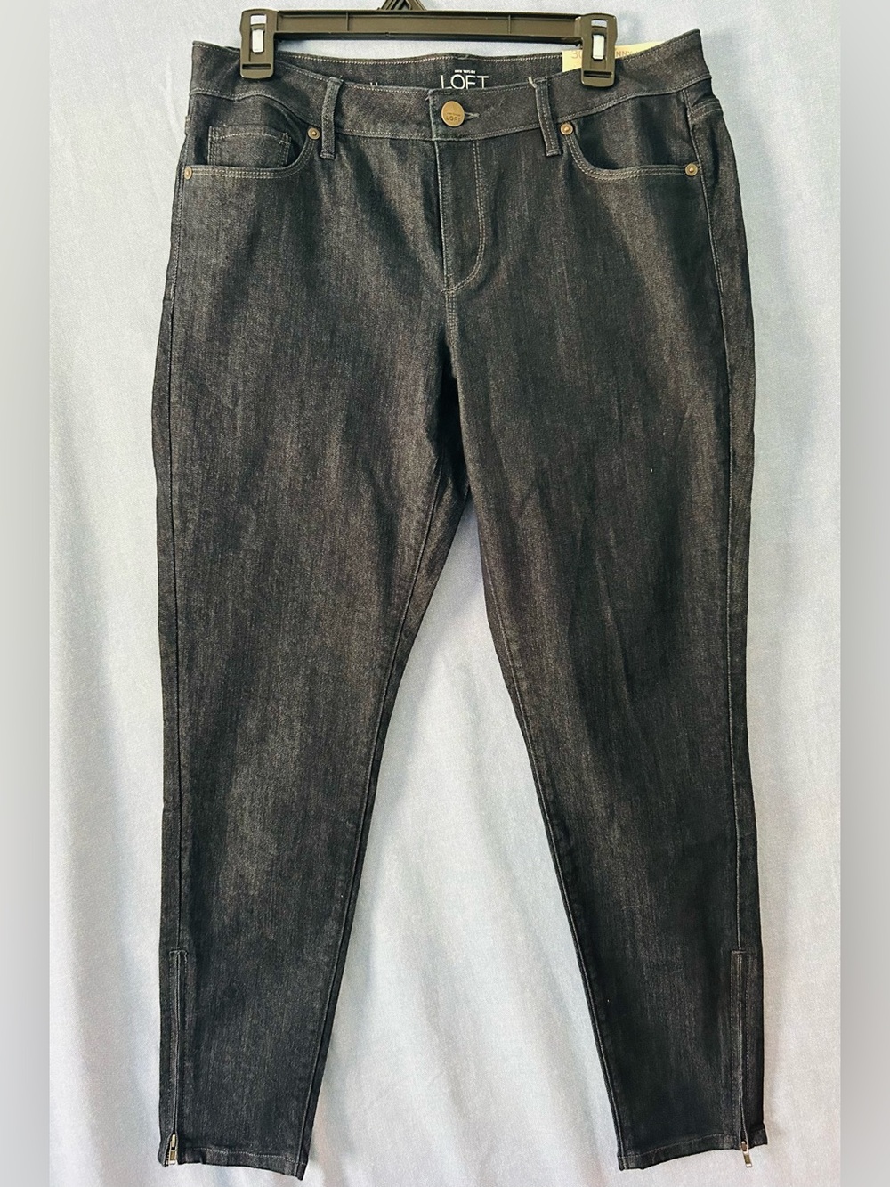 LOFT 30/10 Women's Dark Blue Skinny zippered Ankle Jeans SZ 10